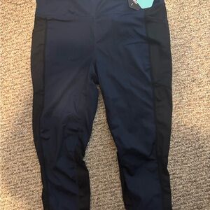 LuLaRoe rise fearless capri Black and Navy Leggings